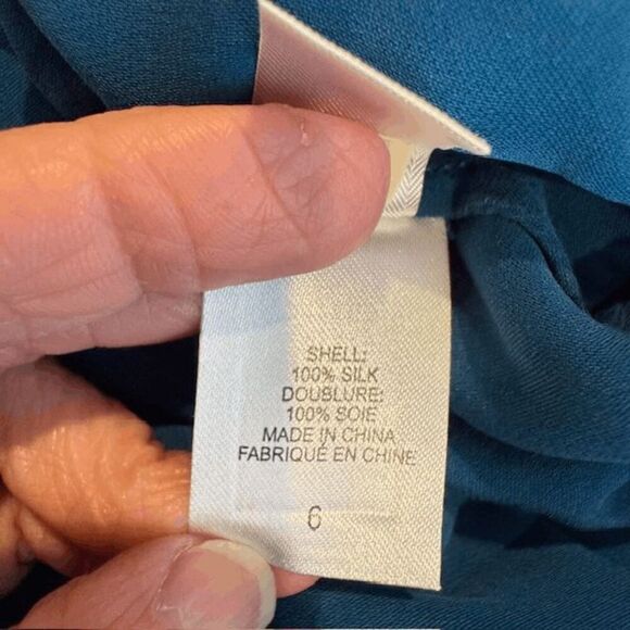 Diane Von Furstenberg Kipling Silk Chiffon Slip Dress Aqua Teal Blue Size 6 - Picture 5 of 9